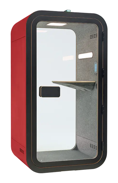 ACOUSTIC SPACE 120, akustický box 2200x1200x990 mm, červená/černá